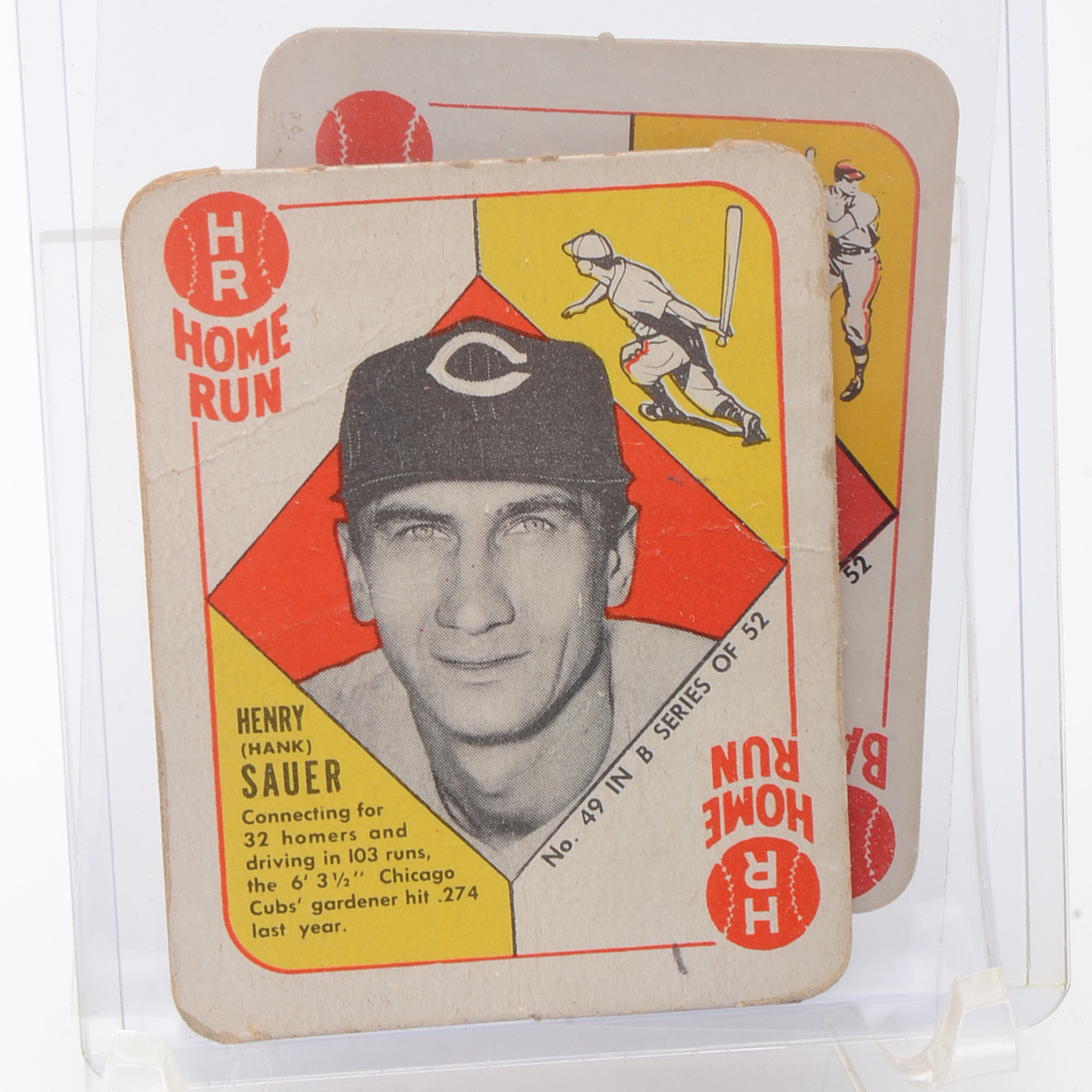 Six 1951 Cincinnati Reds Topps "Red Backs" Baseball Card