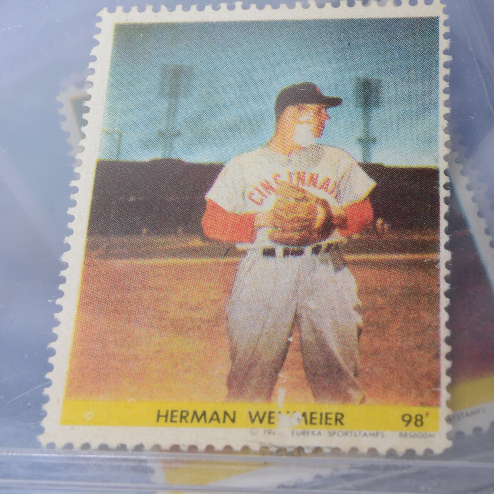 Thirty 1949 Eureka Cincinnati Reds Baseball Stamps
