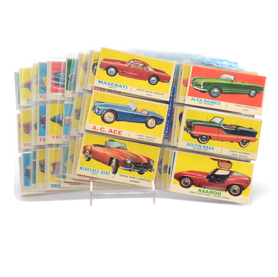 Sixty-Six 1961 Topps Sport Cars Cards