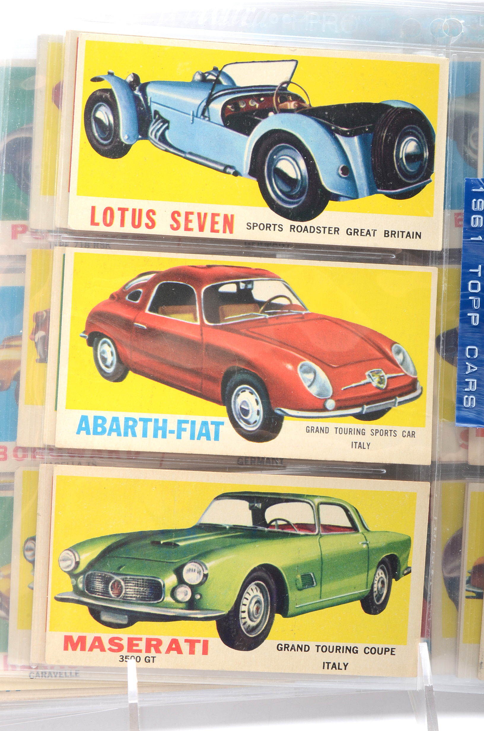Sixty-Six 1961 Topps Sport Cars Cards
