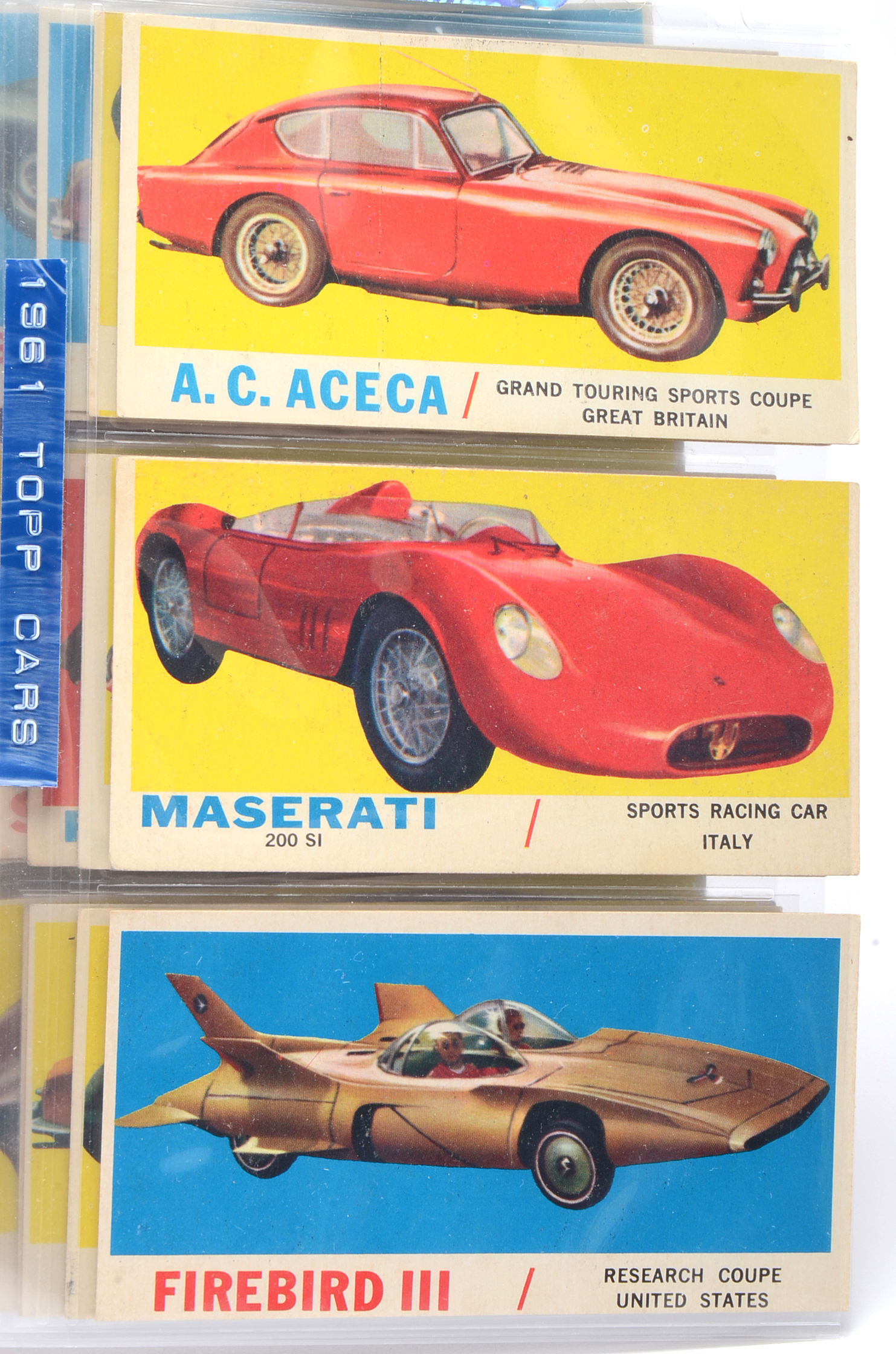 Sixty-Six 1961 Topps Sport Cars Cards