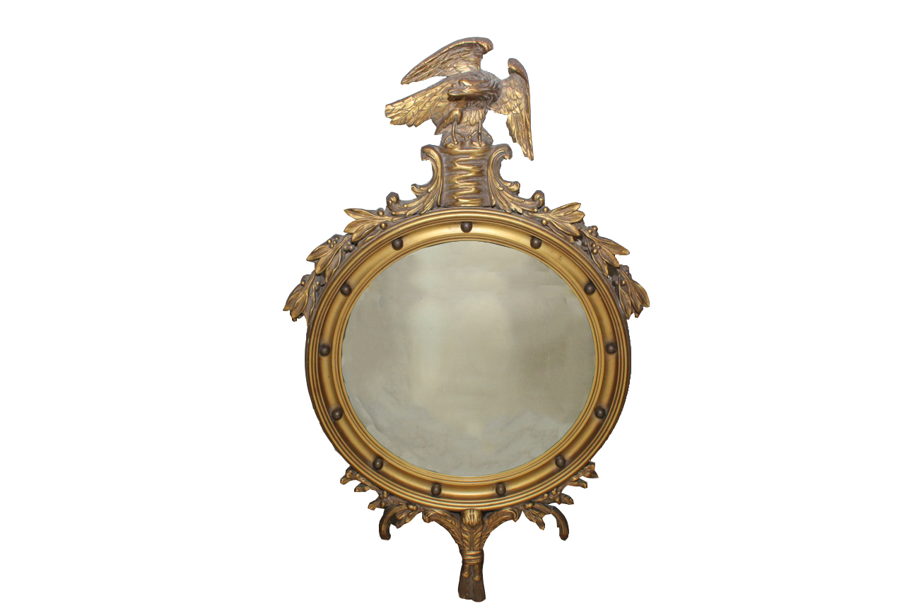Antique Federal Style Convex Mirror