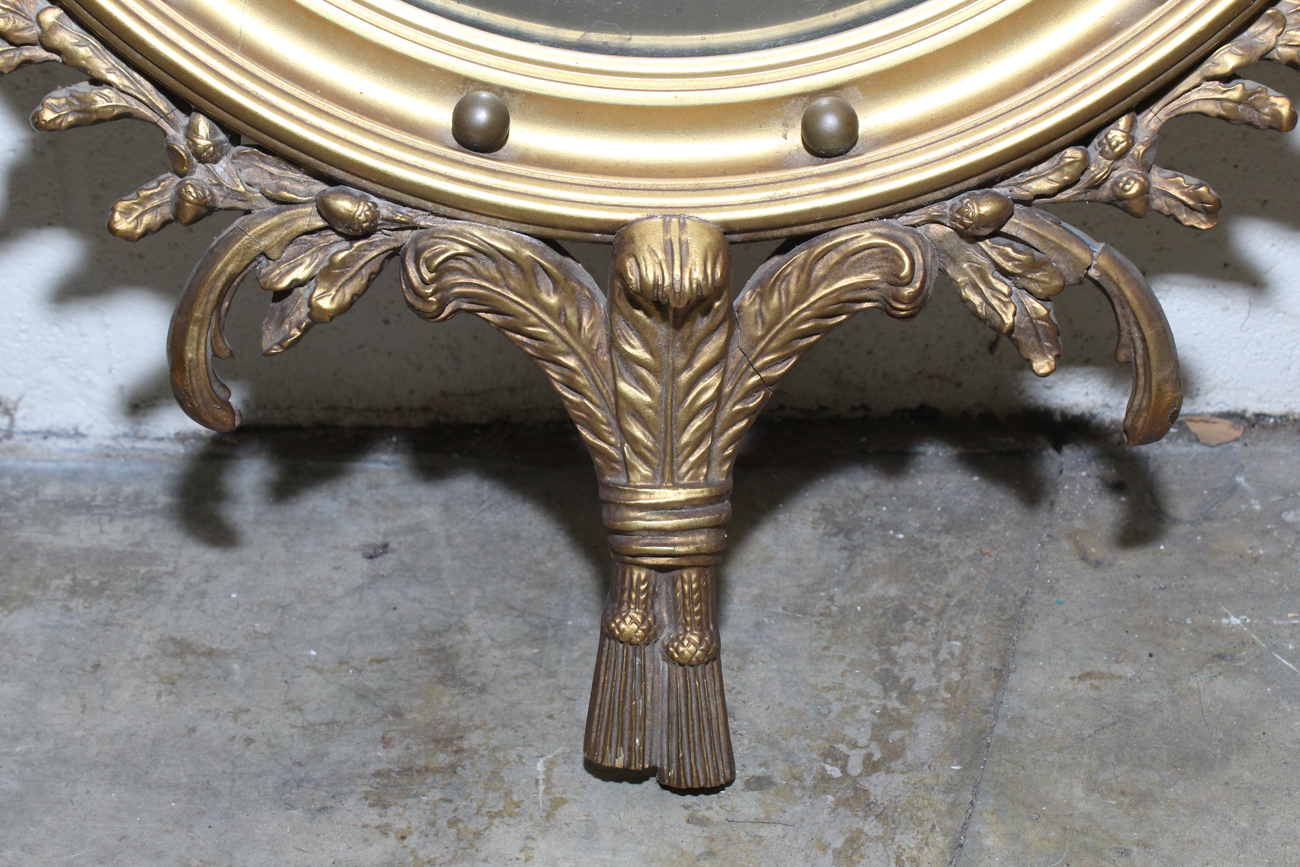 Antique Federal Style Convex Mirror