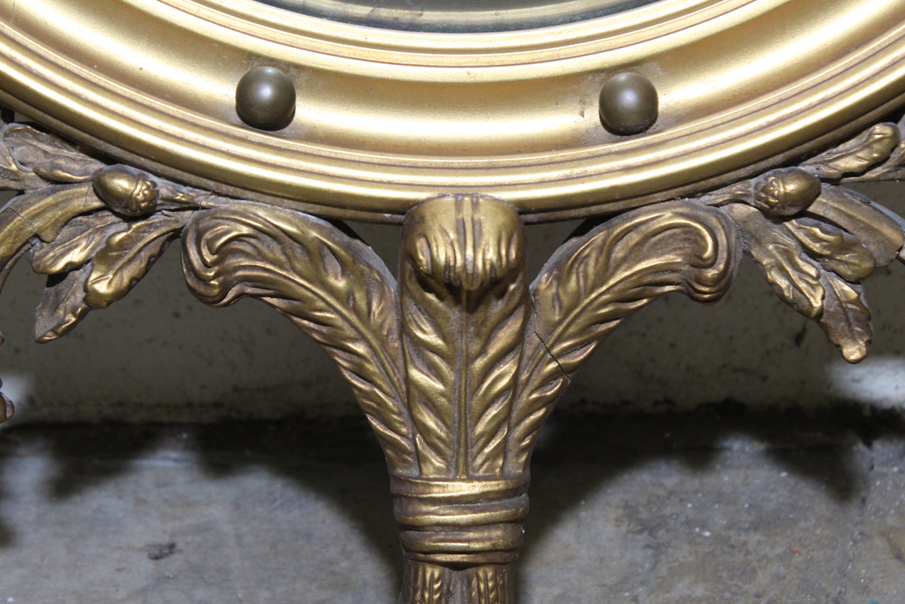 Antique Federal Style Convex Mirror