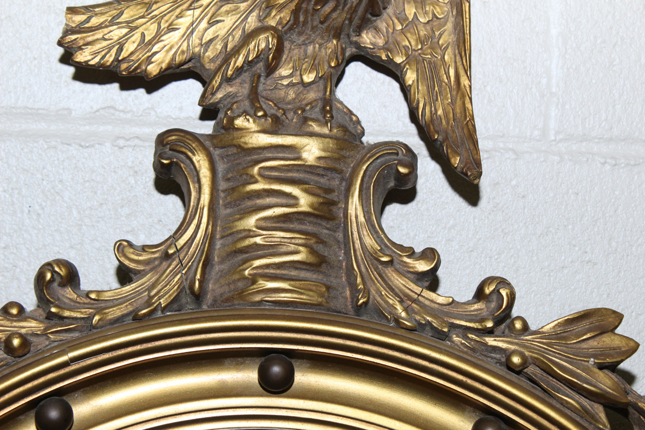 Antique Federal Style Convex Mirror