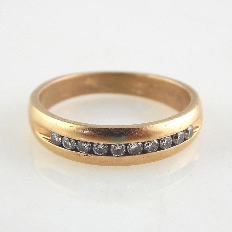 14K Yellow Gold Magic Glo Diamond Ring