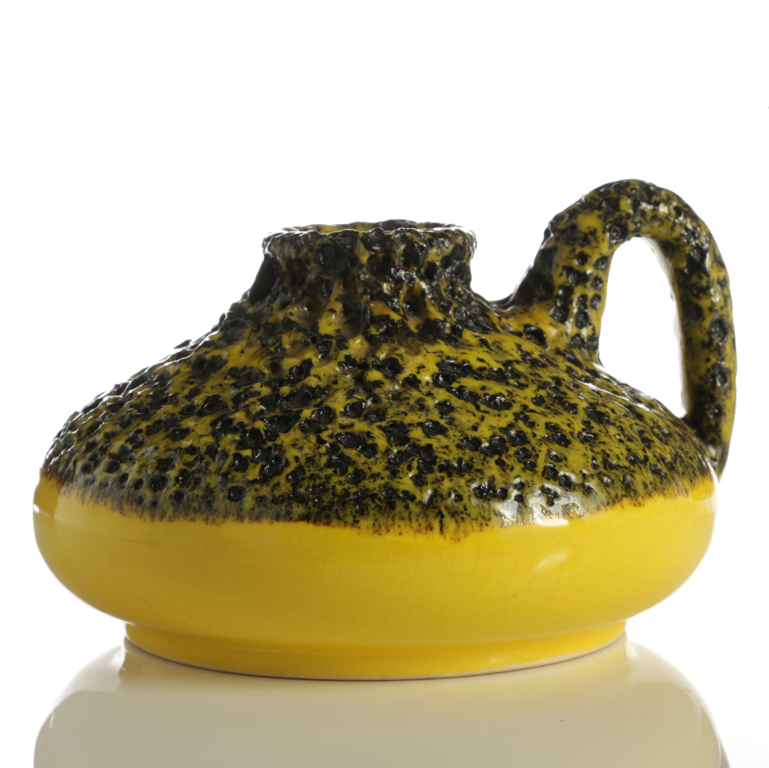 Silberdistel Handled Fat Lava Vase