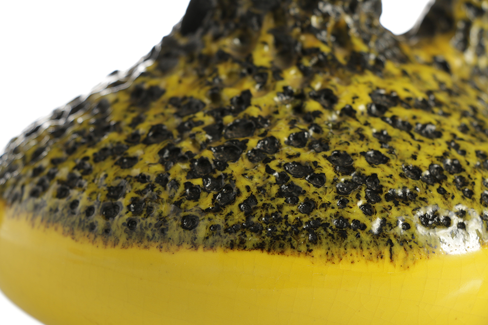 Silberdistel Handled Fat Lava Vase