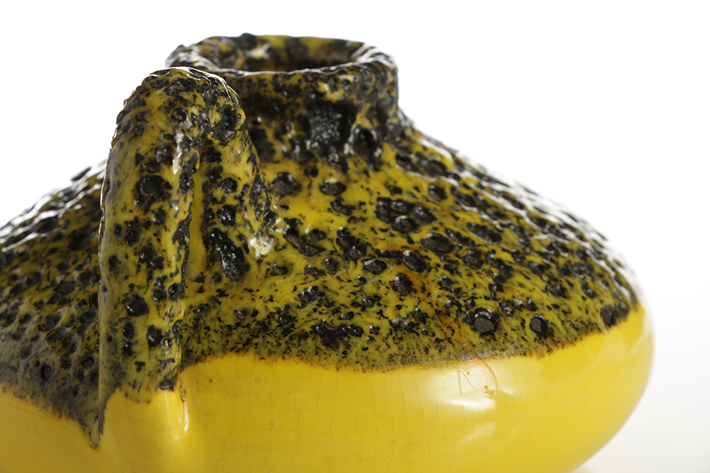 Silberdistel Handled Fat Lava Vase