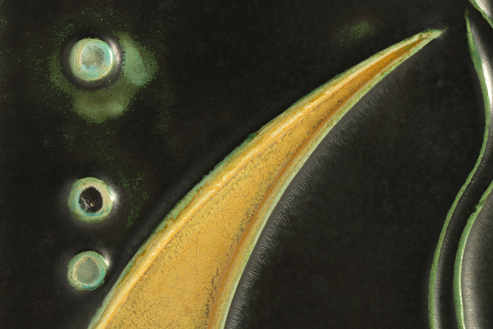 Helmut Schäffenacker Ceramic Wall Plaque of Aquatic Scene