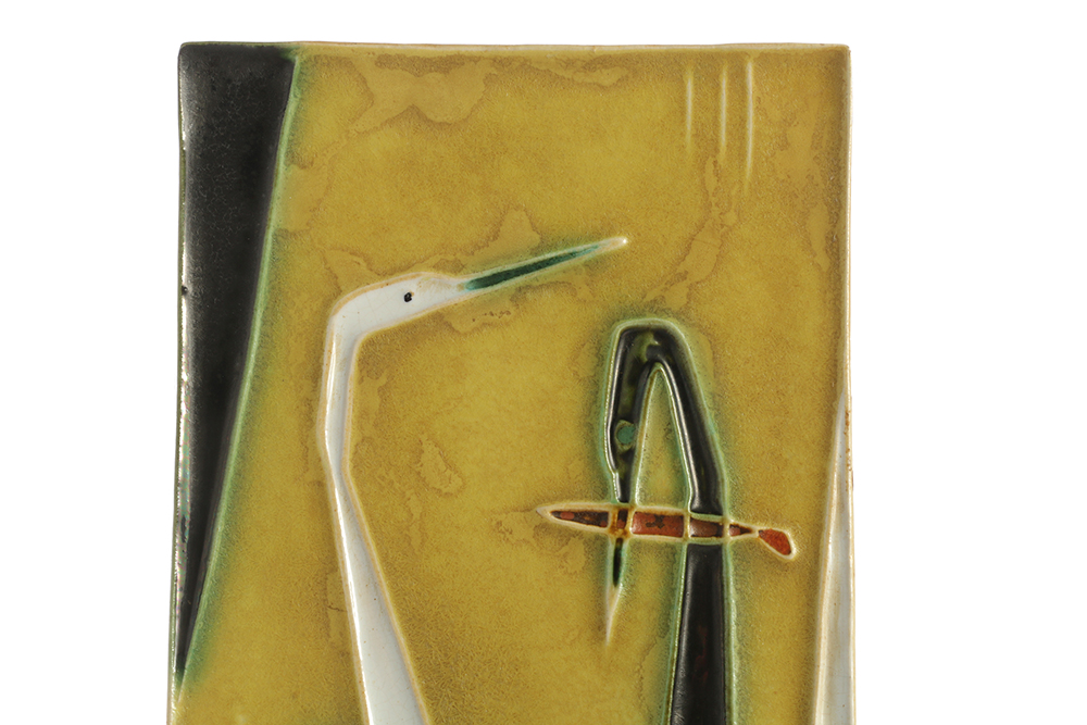 Helmut Schäffenacker Ceramic Wall Plaque "Storks"
