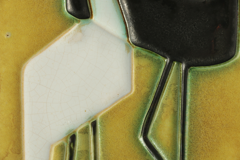 Helmut Schäffenacker Ceramic Wall Plaque "Storks"