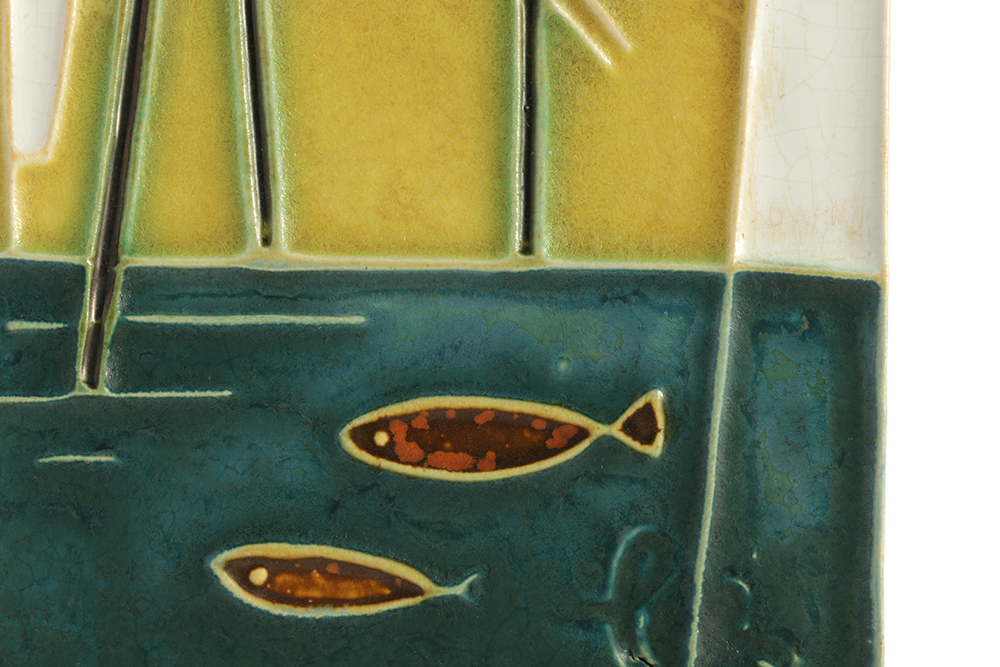 Helmut Schäffenacker Ceramic Wall Plaque "Storks"