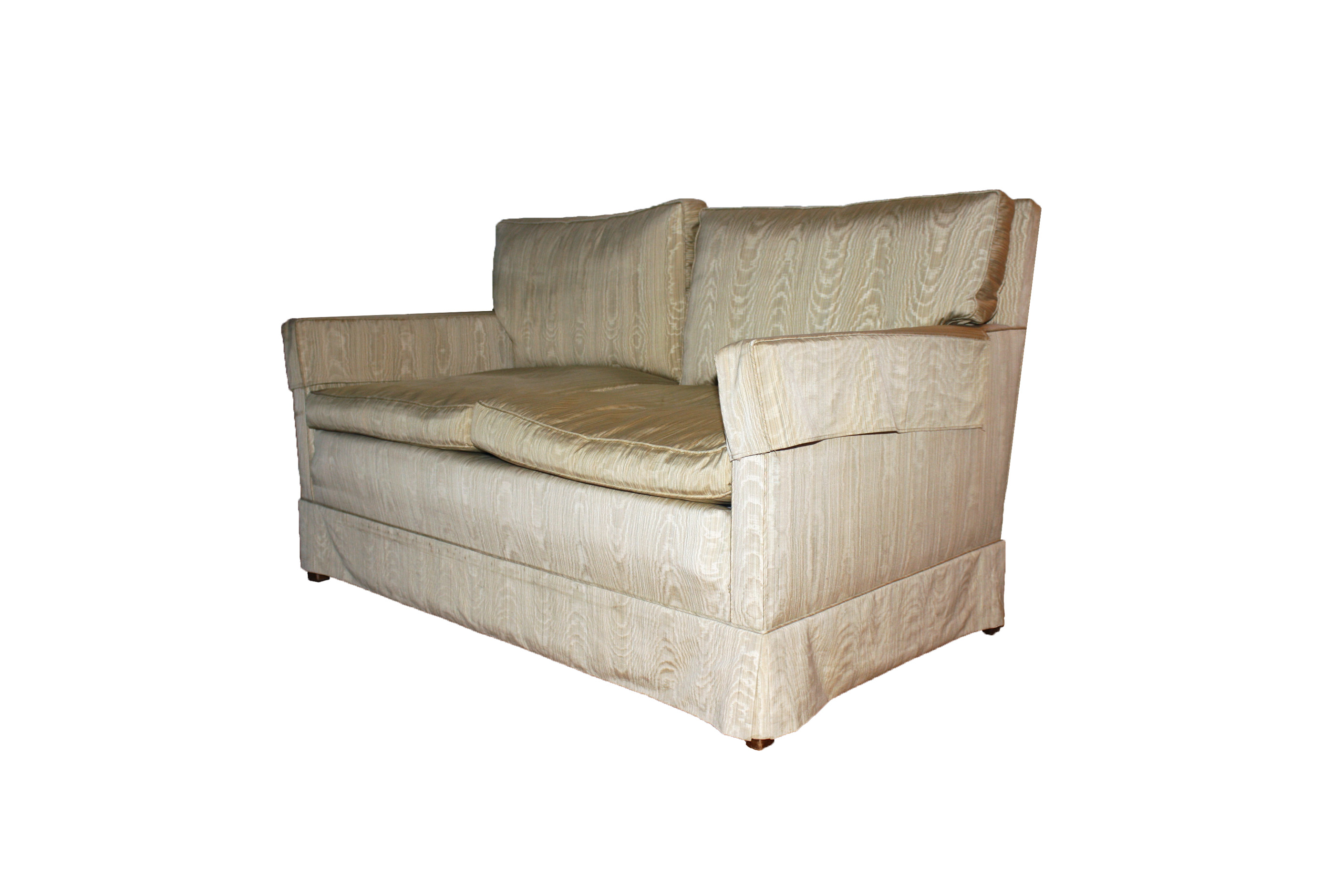 Vintage Silk Upholstered Love Seat
