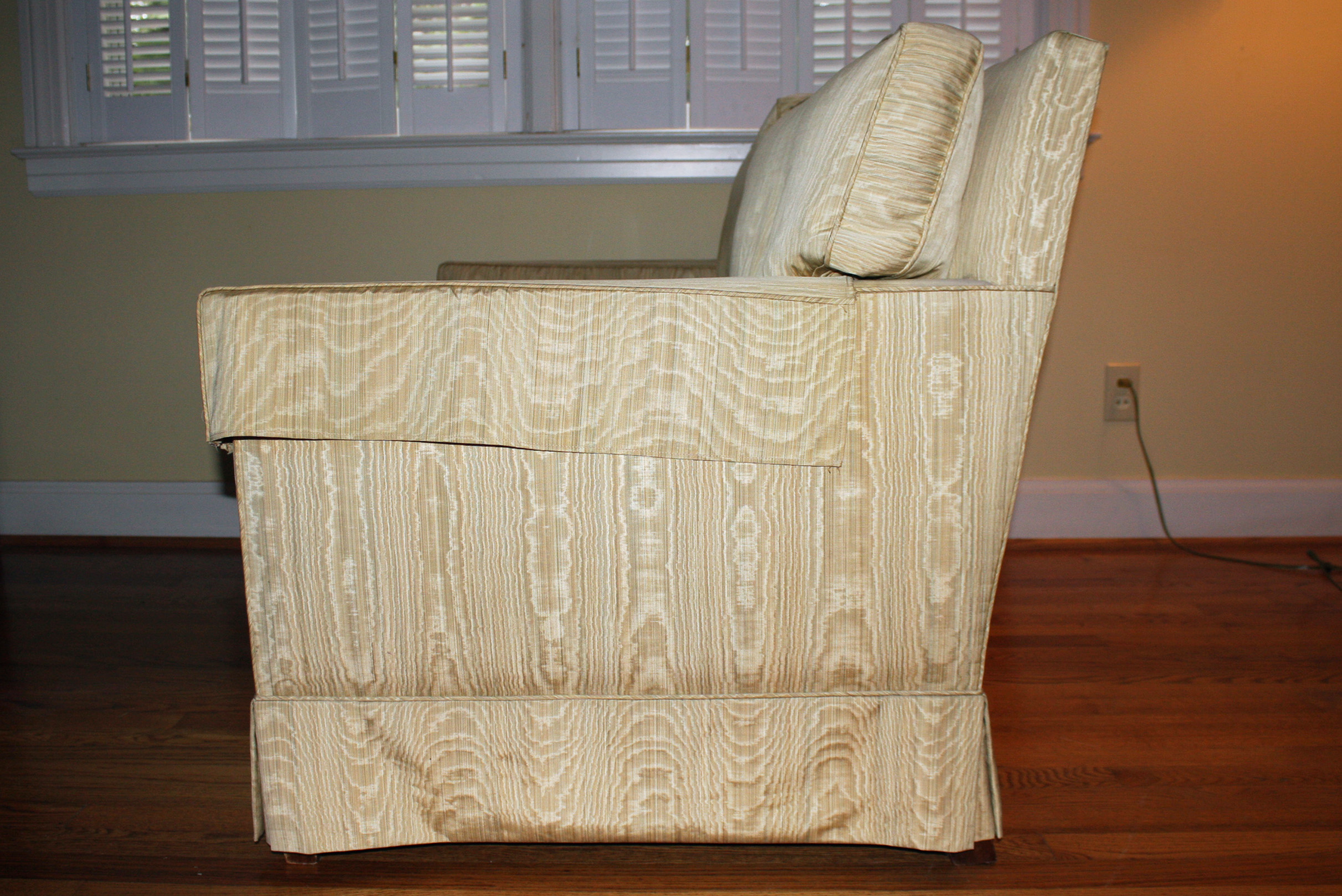 Vintage Silk Upholstered Love Seat