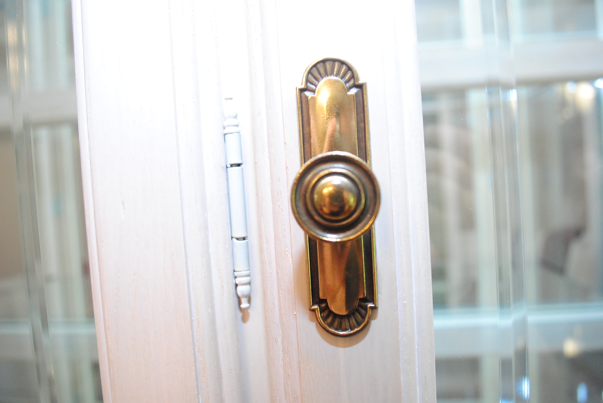Keller Furniture Painted White Oak Hutch