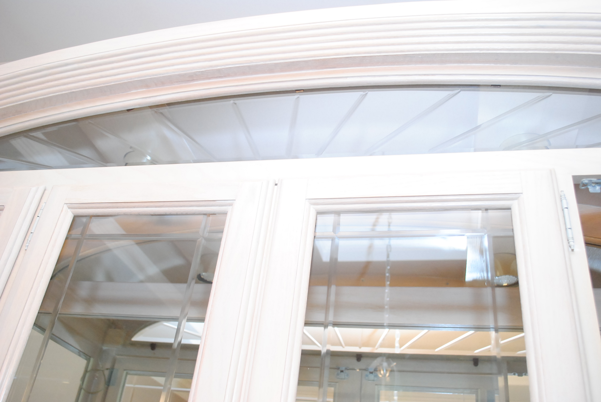 Keller Furniture Painted White Oak Hutch