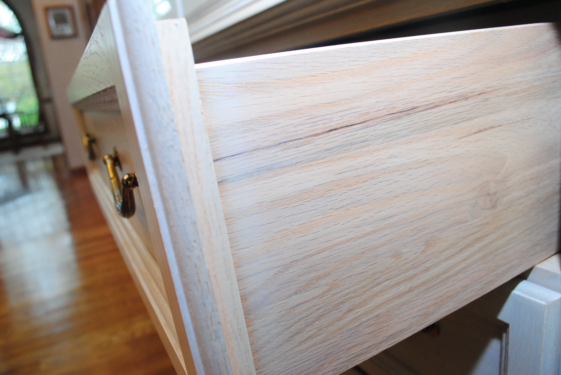 Keller Furniture Painted White Oak Hutch