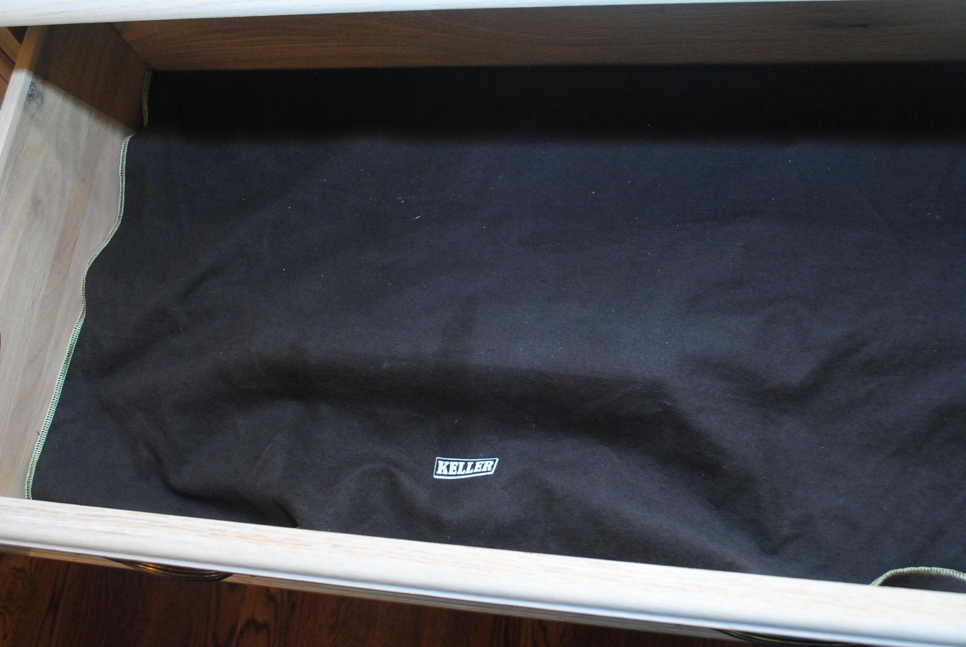 Keller Furniture Painted White Oak Hutch