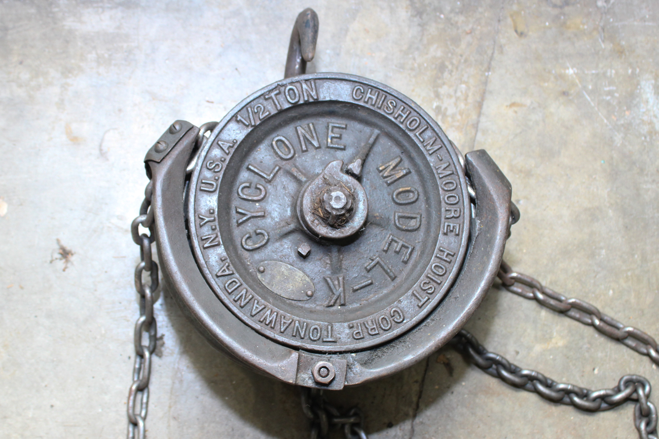 "Cyclone" 1/2 Ton Hoist By Chisholm-Moore