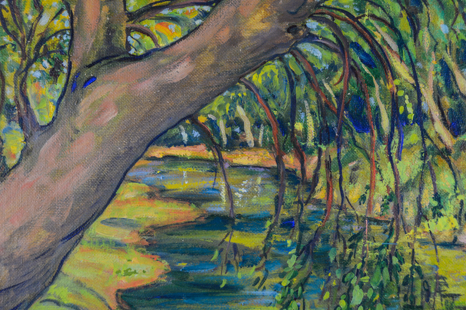 F. W. Faig Vintage Oil Painting on Canvas