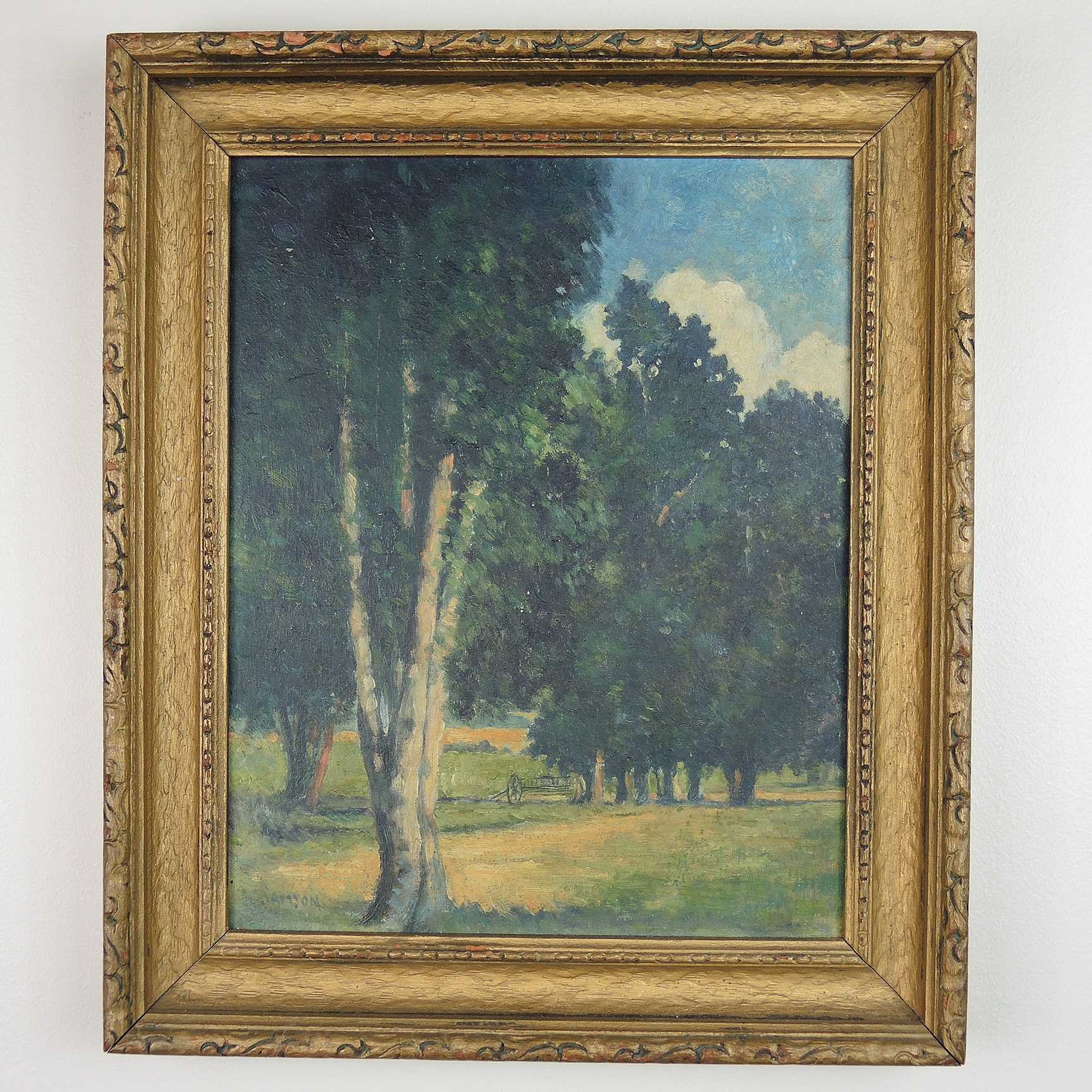 "A California Rancho" Oil Painting on Board by Samson