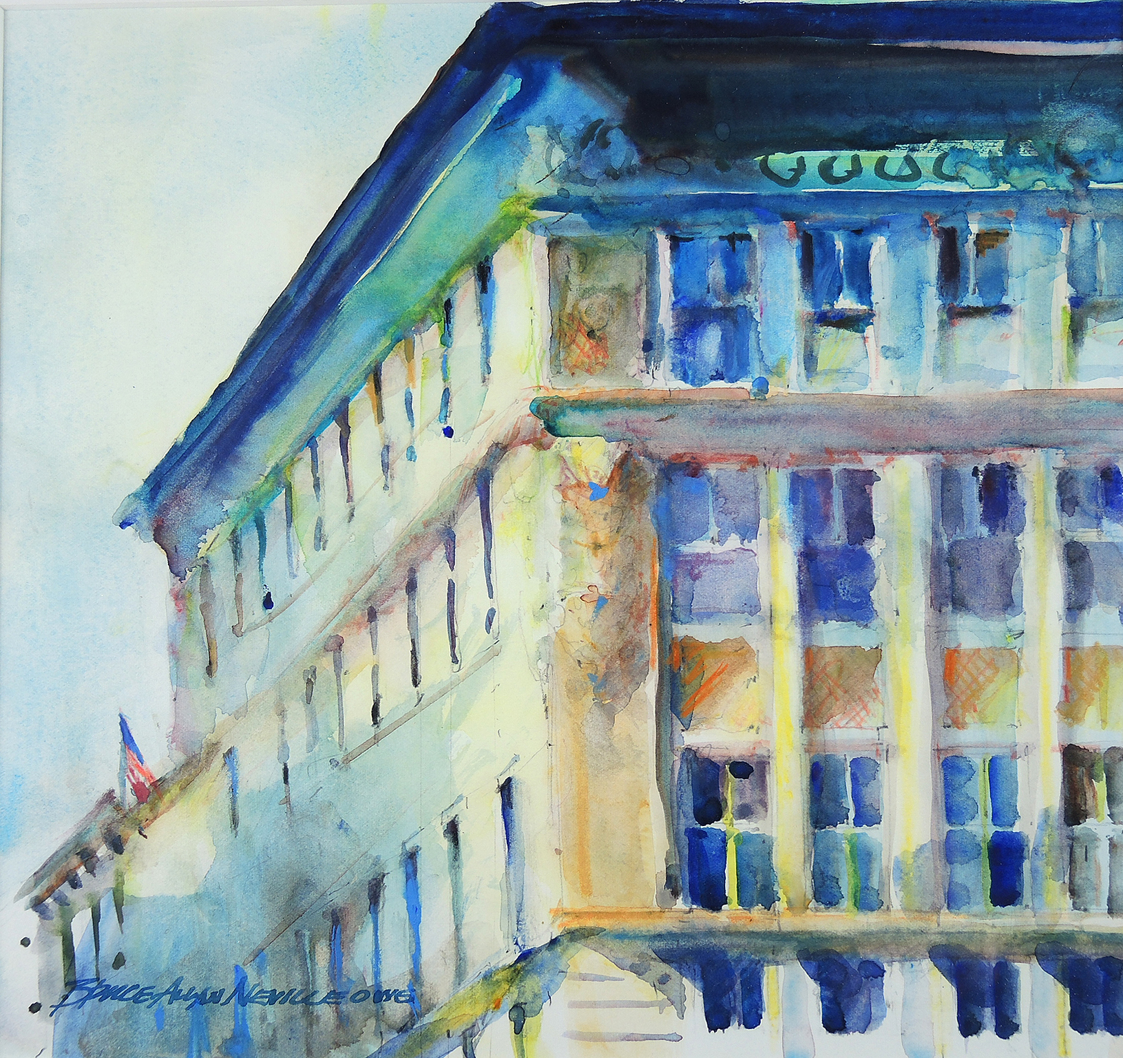 Bruce Allan Neville Original Watercolor of St. Louis