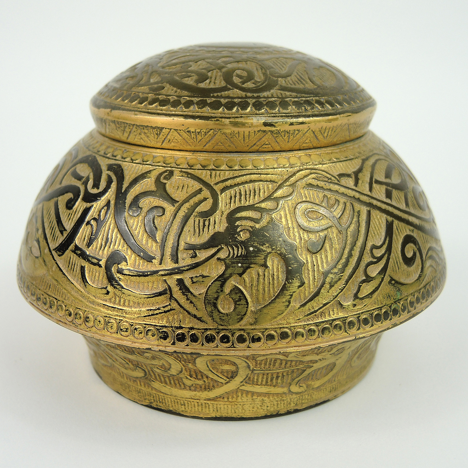 Antique Marshall Field & Co. Bronze Inkwell with Insert