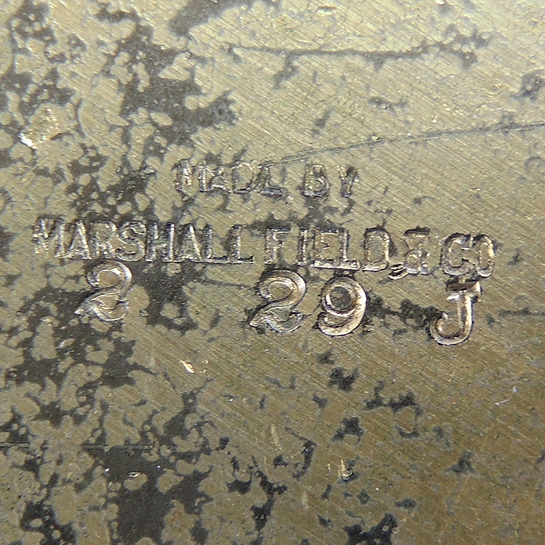 Antique Marshall Field & Co. Bronze Inkwell with Insert