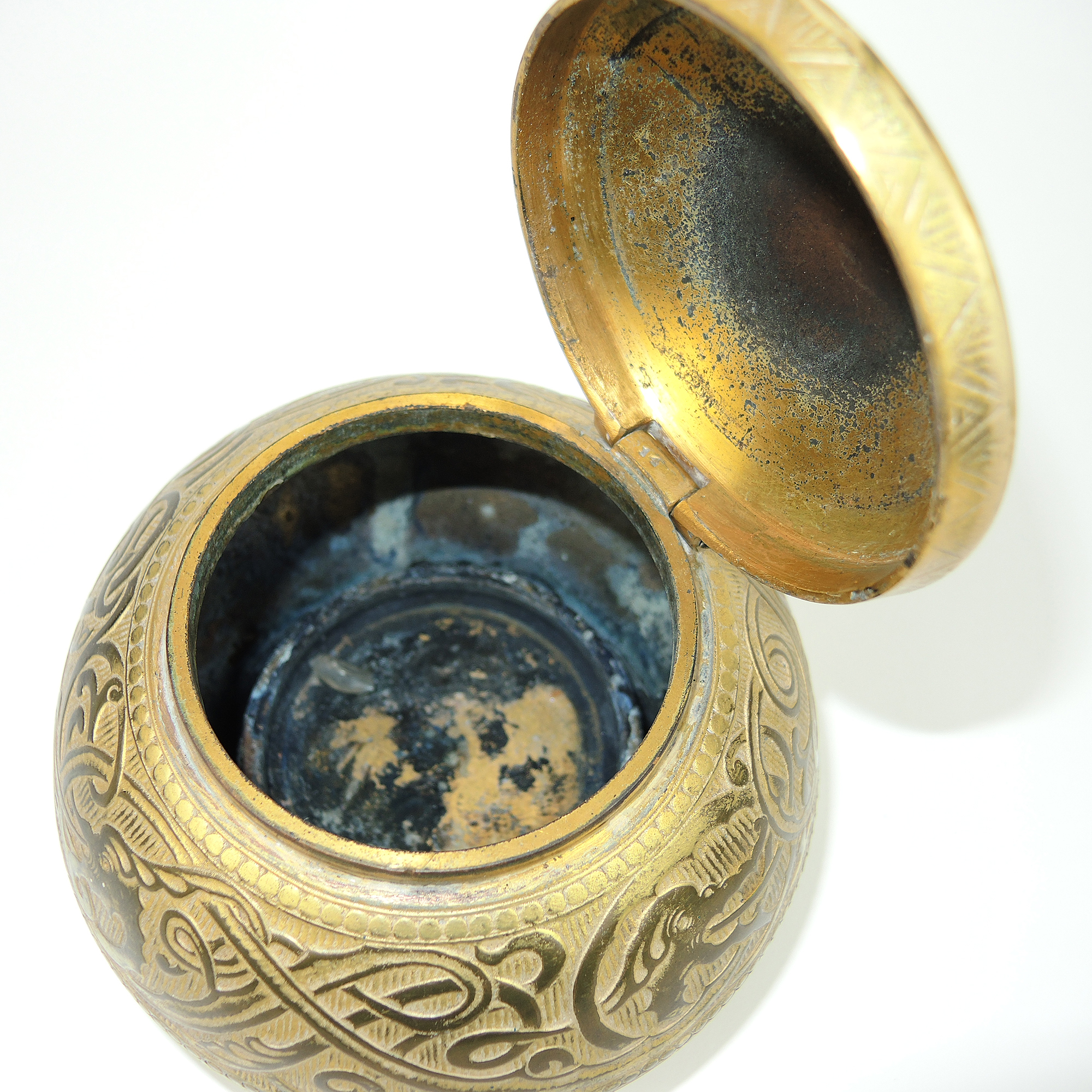 Antique Marshall Field & Co. Bronze Inkwell with Insert