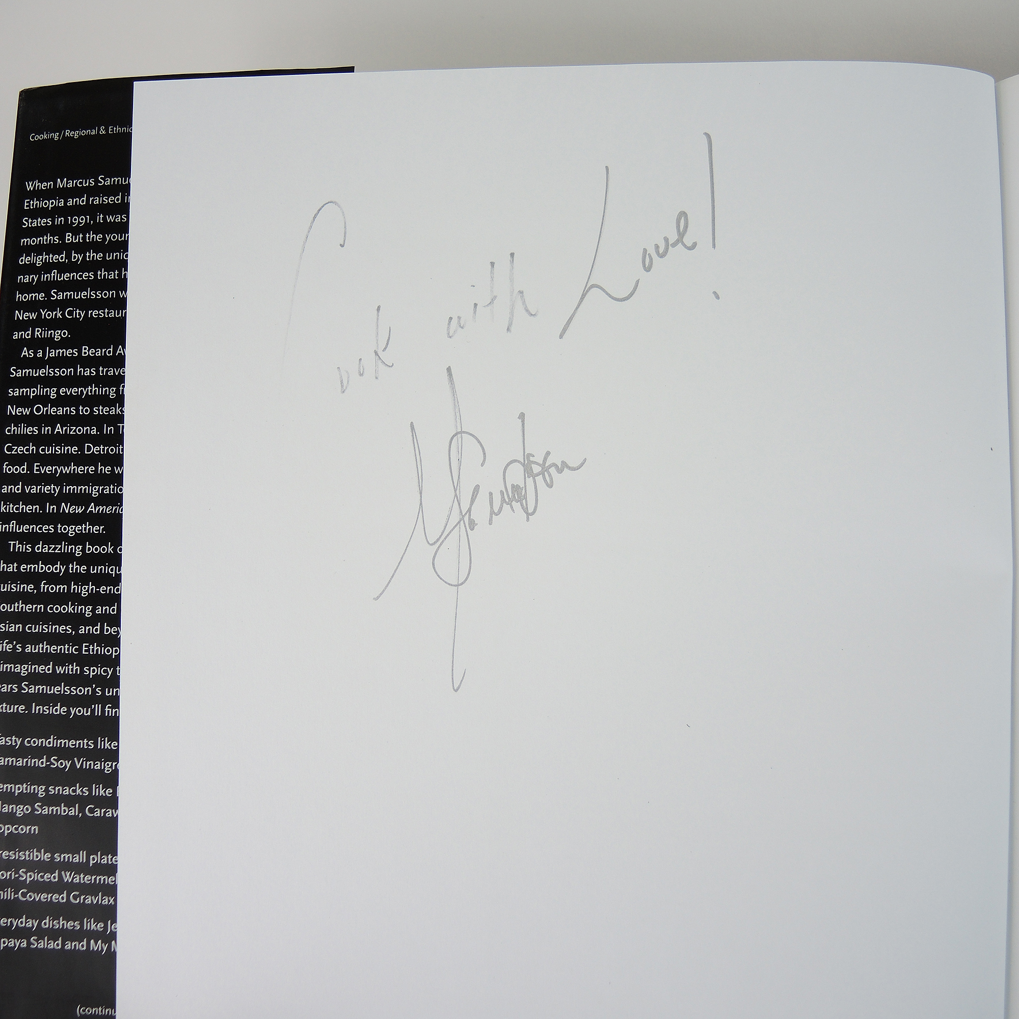 Signed Copy of "New American Table" by Marcus Samuelsson