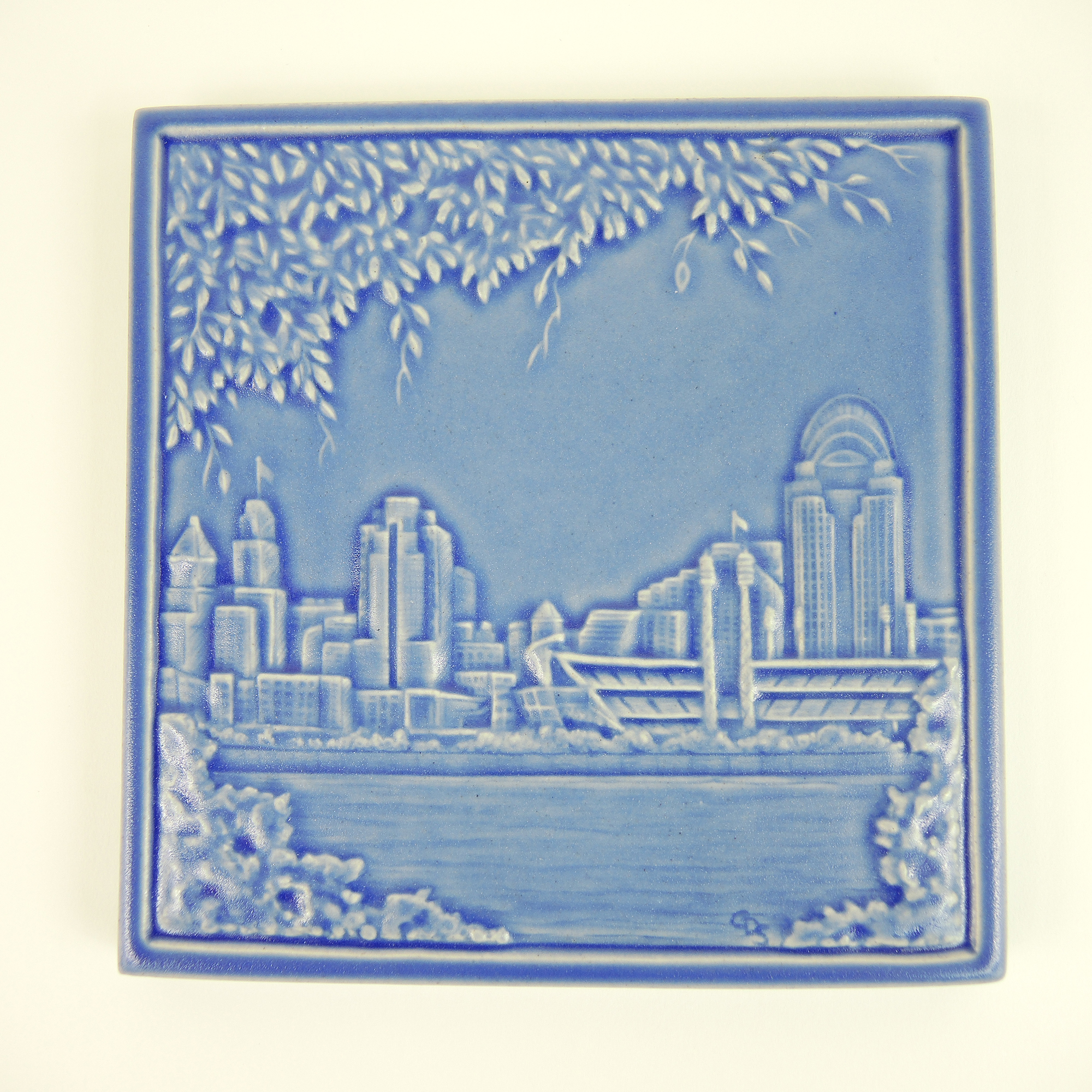Rookwood Pottery 1st Edition Commemorative Cincinnati Skyline Tile