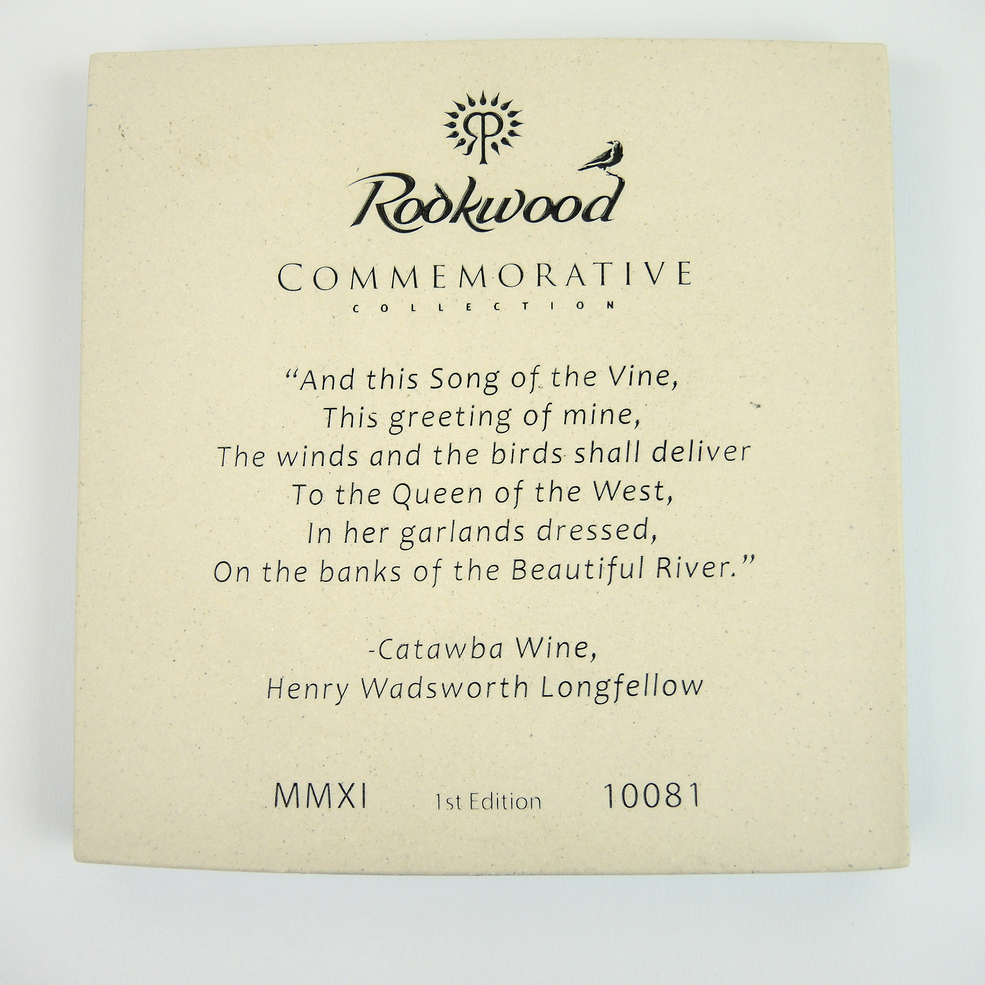 Rookwood Pottery 1st Edition Commemorative Cincinnati Skyline Tile