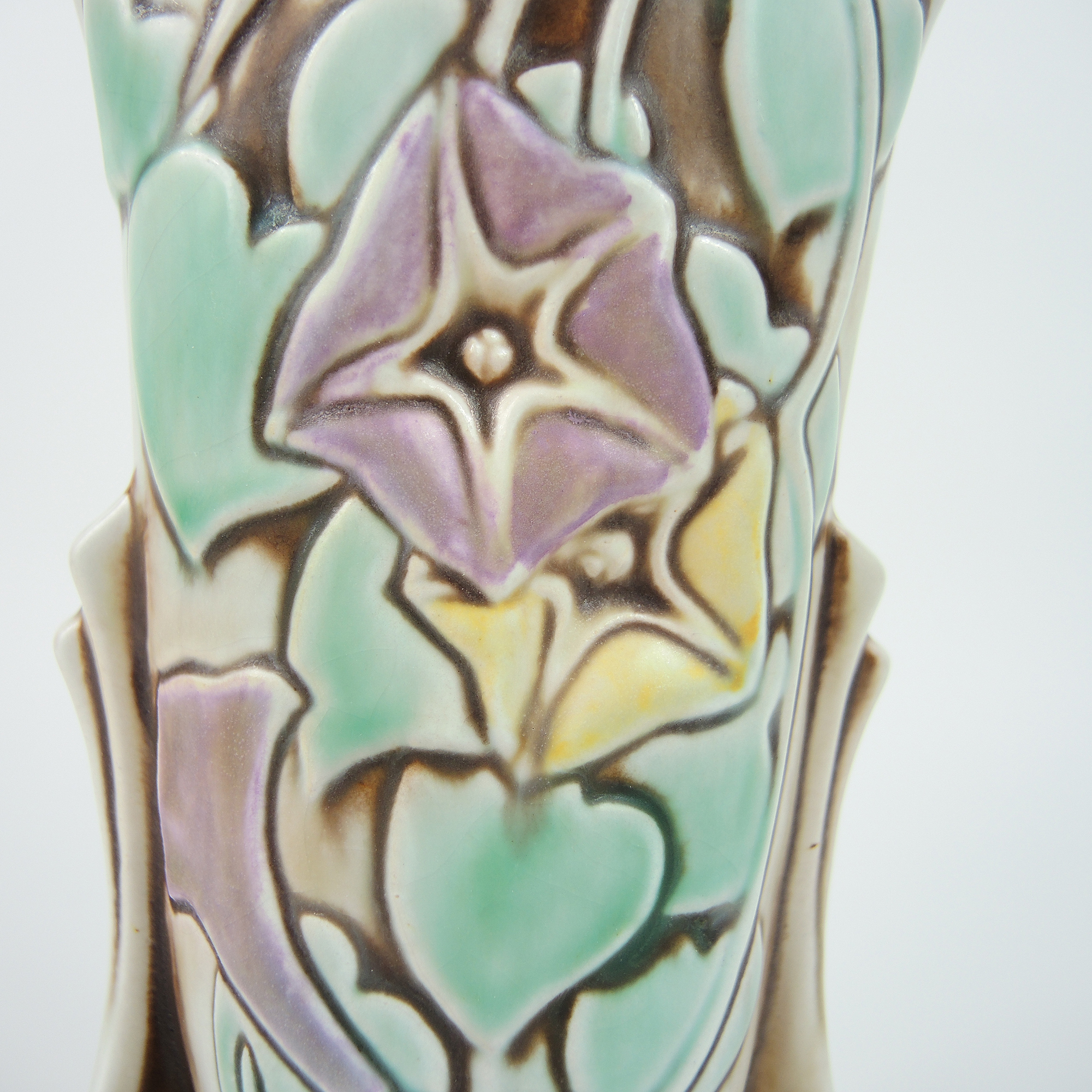 Vintage Roseville "Morning Glory" White Vase