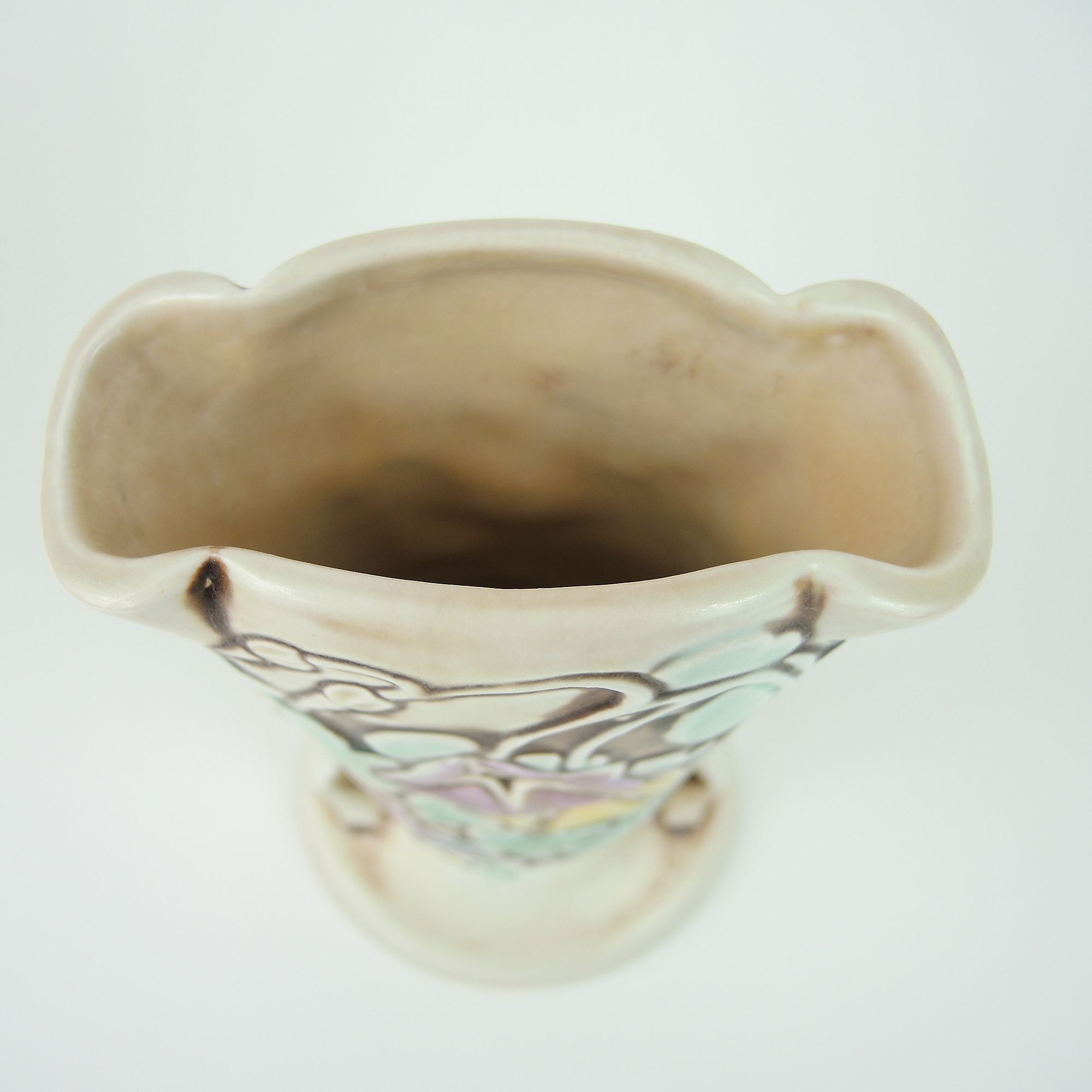 Vintage Roseville "Morning Glory" White Vase