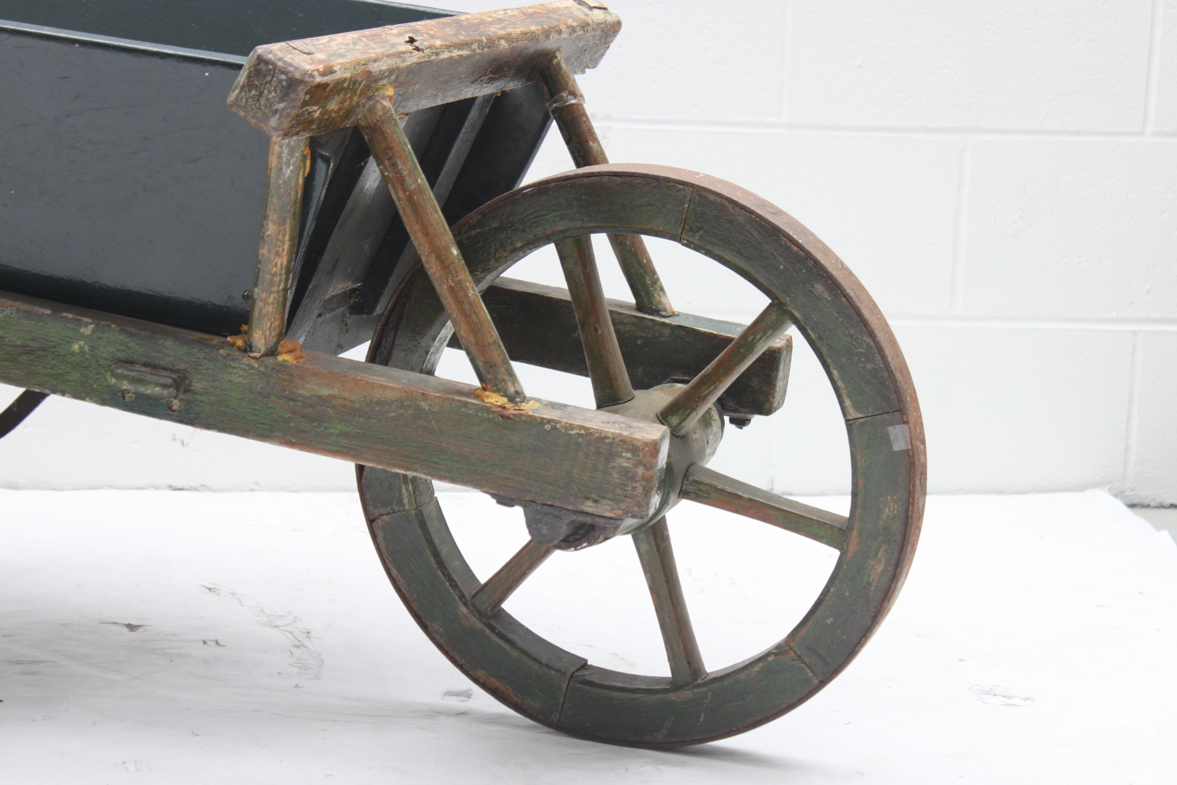 Vintage Wooden Wheelbarrow