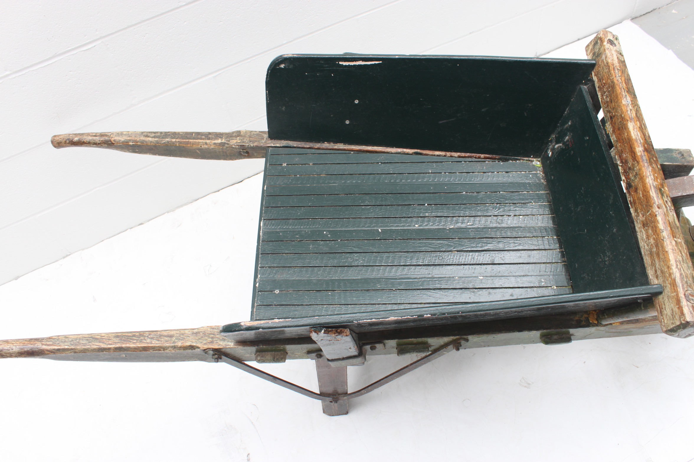 Vintage Wooden Wheelbarrow
