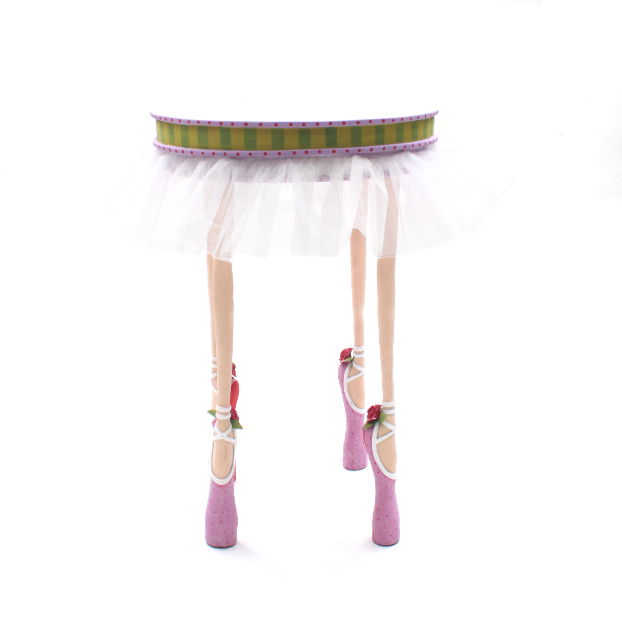 Decorative Ballerina Themed Side Table by Patience Brewster