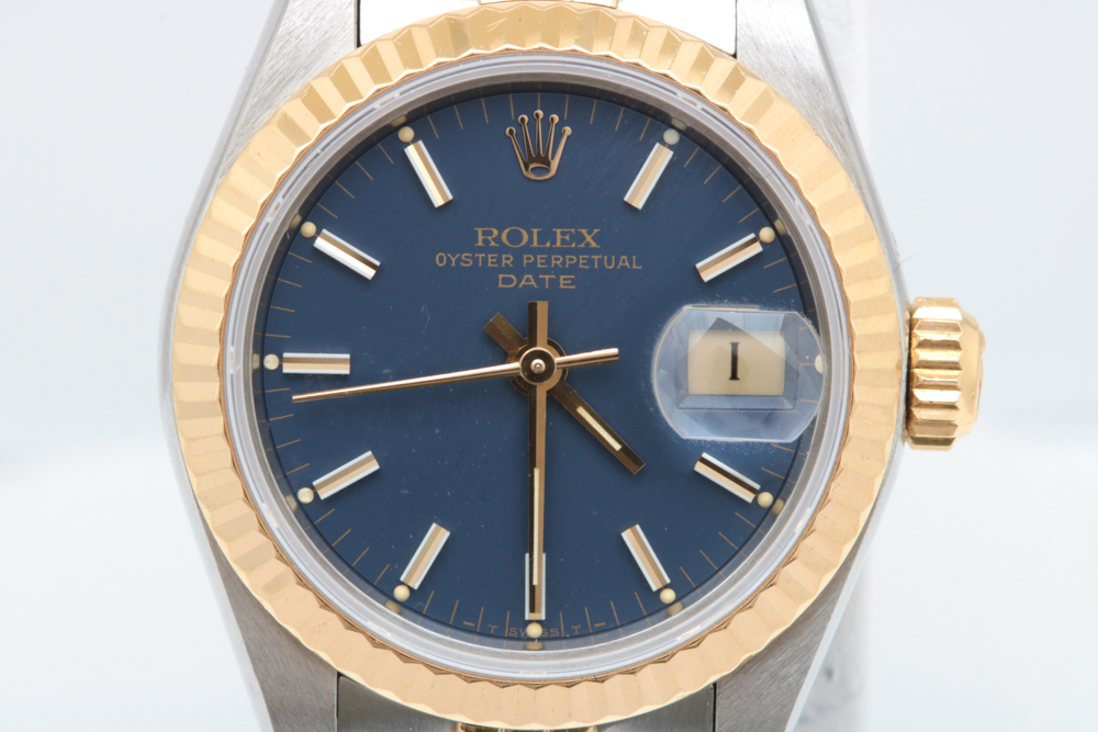 14K Gold and Stainless Rolex Oyster Perpetual Date Watch