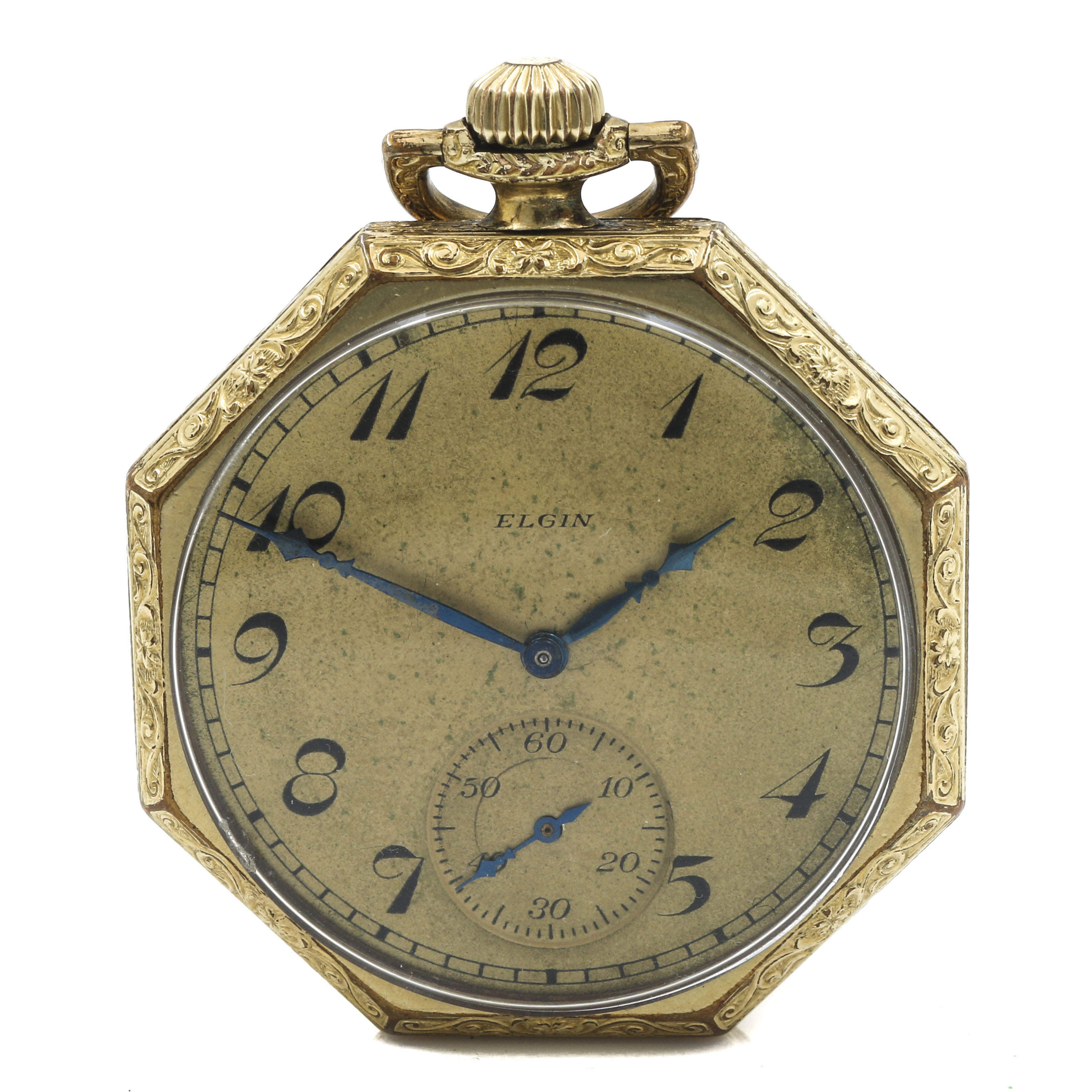 1924 Elgin Gold Filled Octagon Pocket Watch