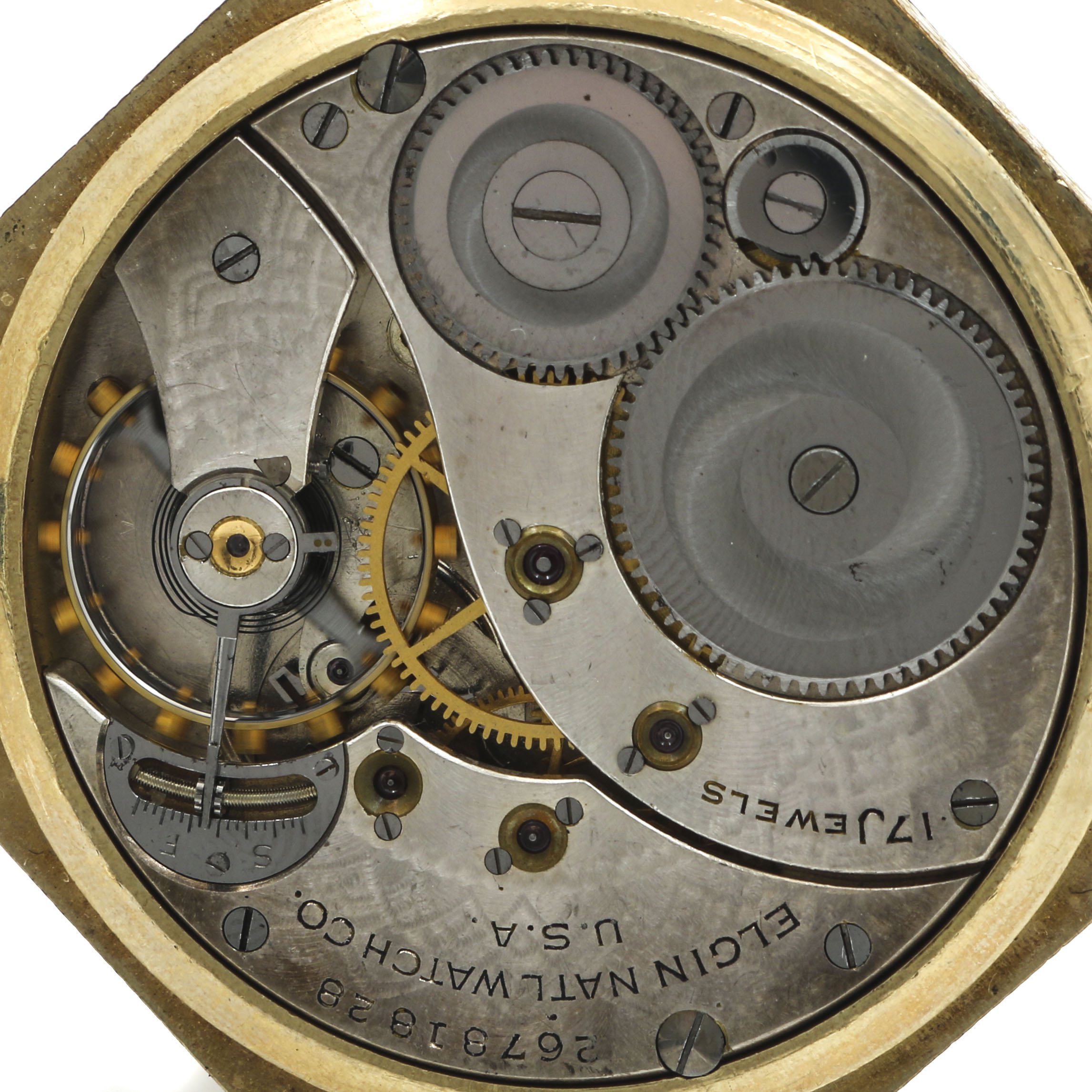 1924 Elgin Gold Filled Octagon Pocket Watch
