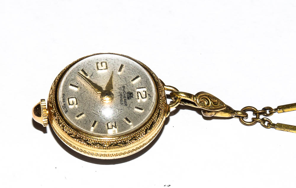 Vintage Bucherer Watch Pendant Necklace