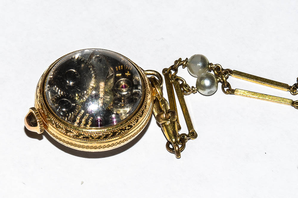 Vintage Bucherer Watch Pendant Necklace