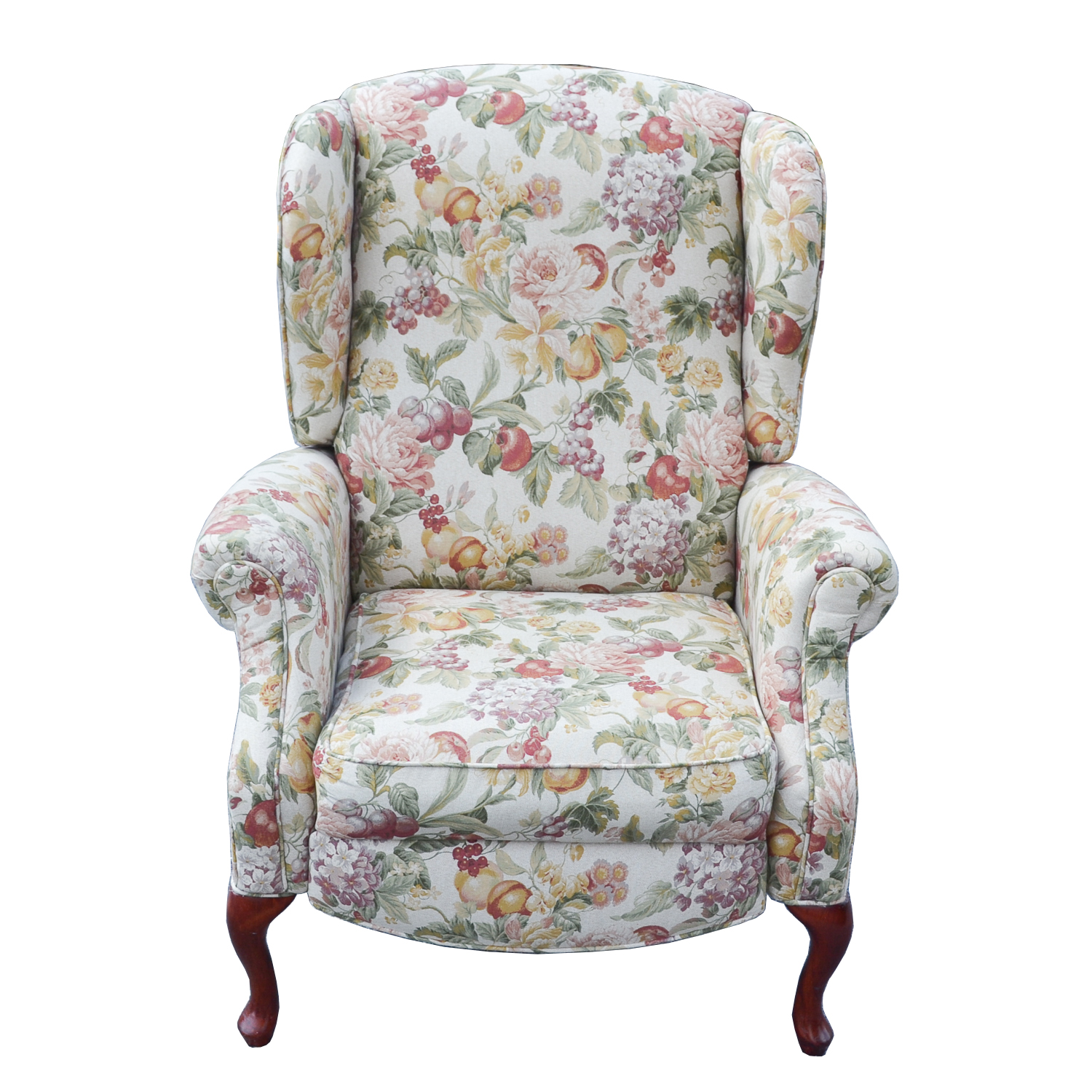 Queen Anne Style Wingback Reclining Chair