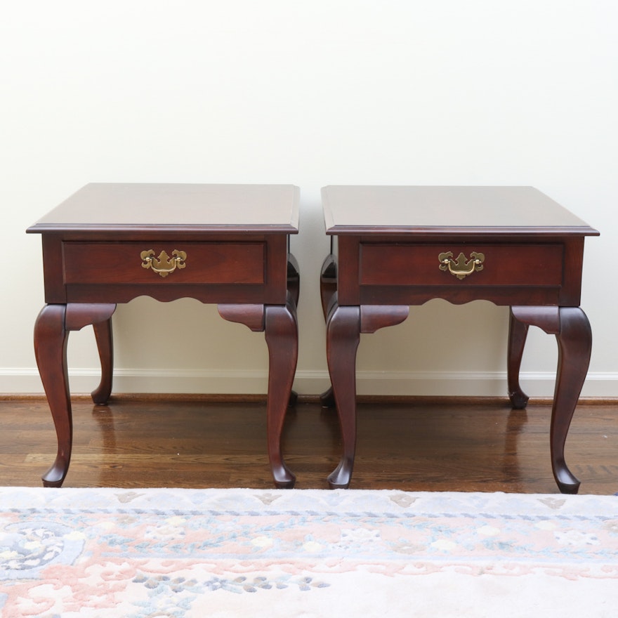 Queen Anne Style End Tables by Null