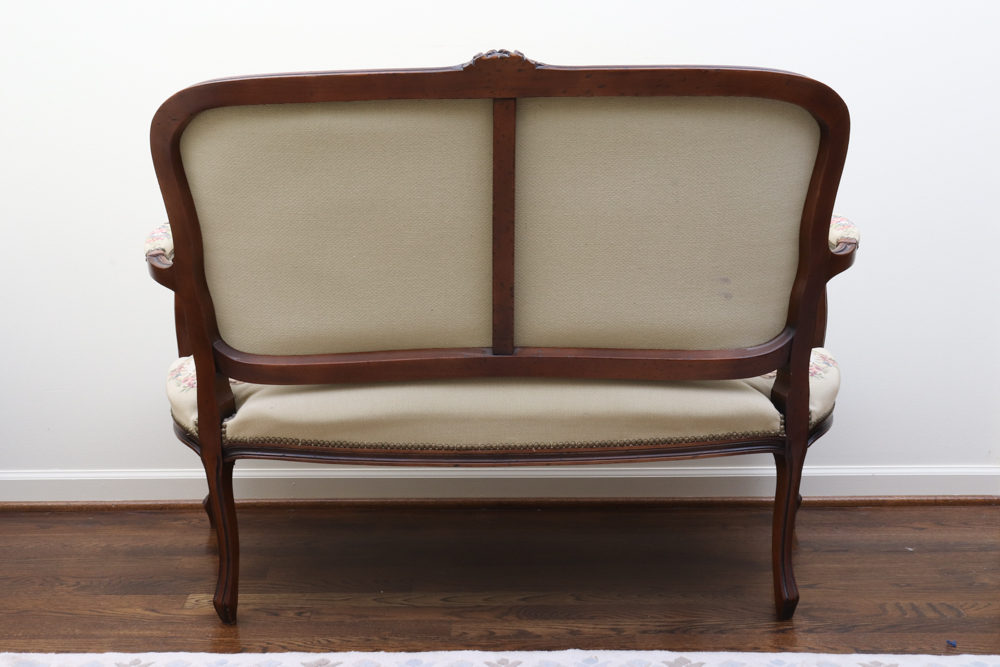 Tapestry Louis XV Style Settee by Chateau D'Ax