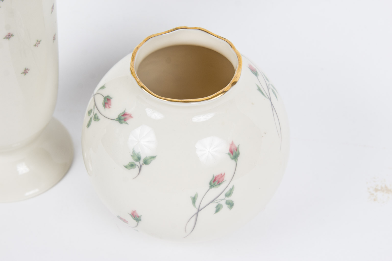 Lenox Floral Porcelain Bathroom Vanity and Vase Collection