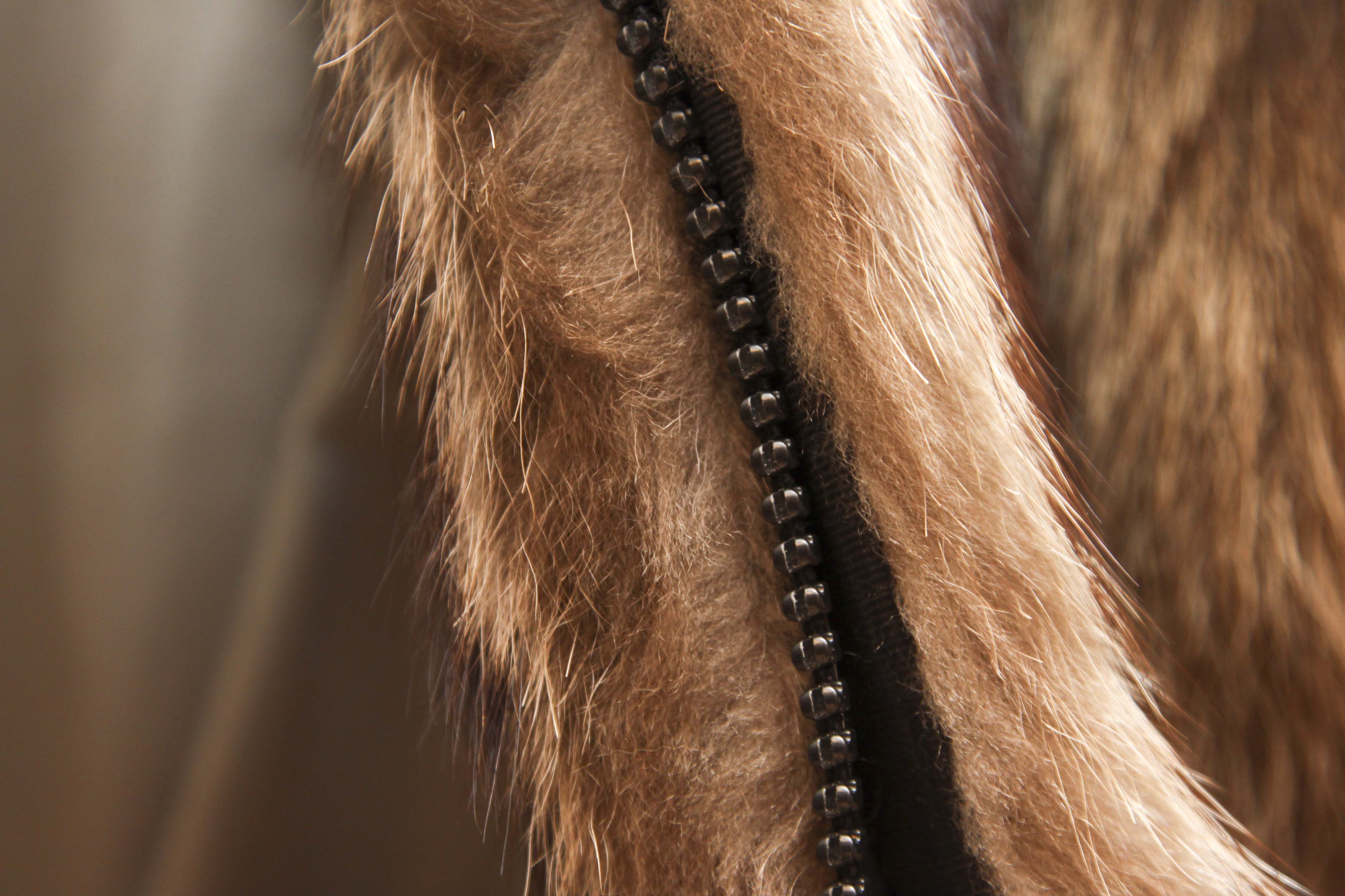 Weiss Raccoon Fur Jacket