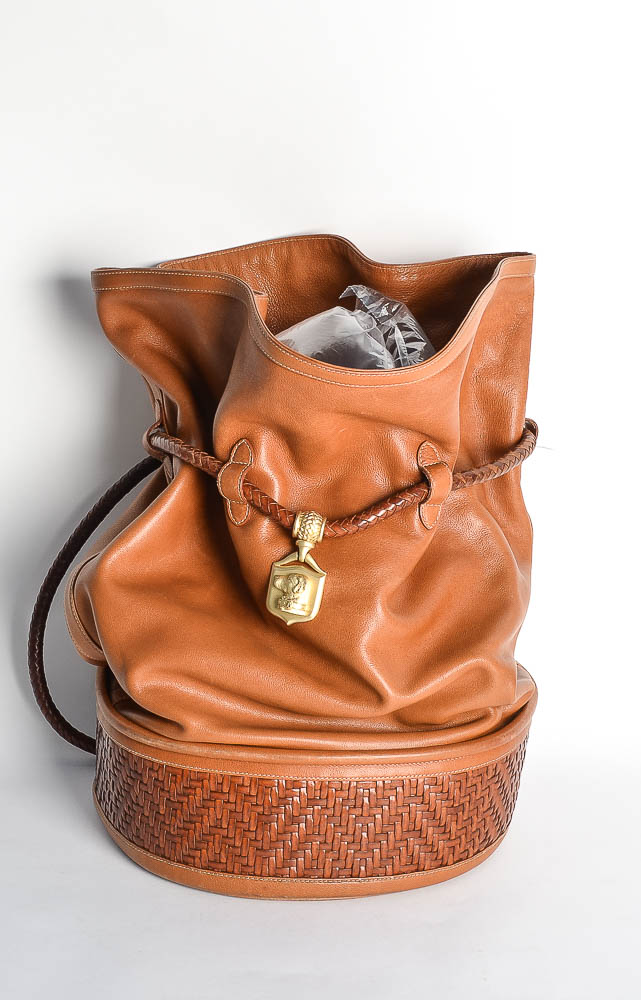 B. Kieselstein-Cord Leather Bucket Bag