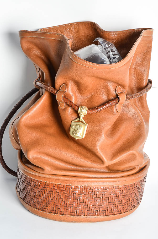 B. Kieselstein-Cord Leather Bucket Bag